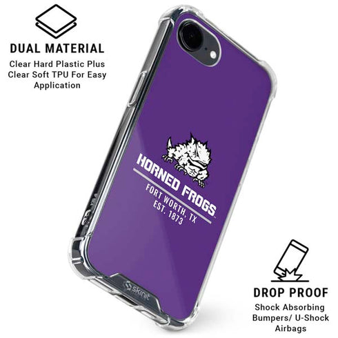 Texas Christian University Horned Frogs Fort Worth iPhone 16e Clear Case